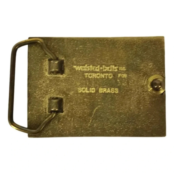 Vintage Yamaha Motor Cycles Solid Brass Mens Belt Buckle Motorcycle - Picture 3 of 3